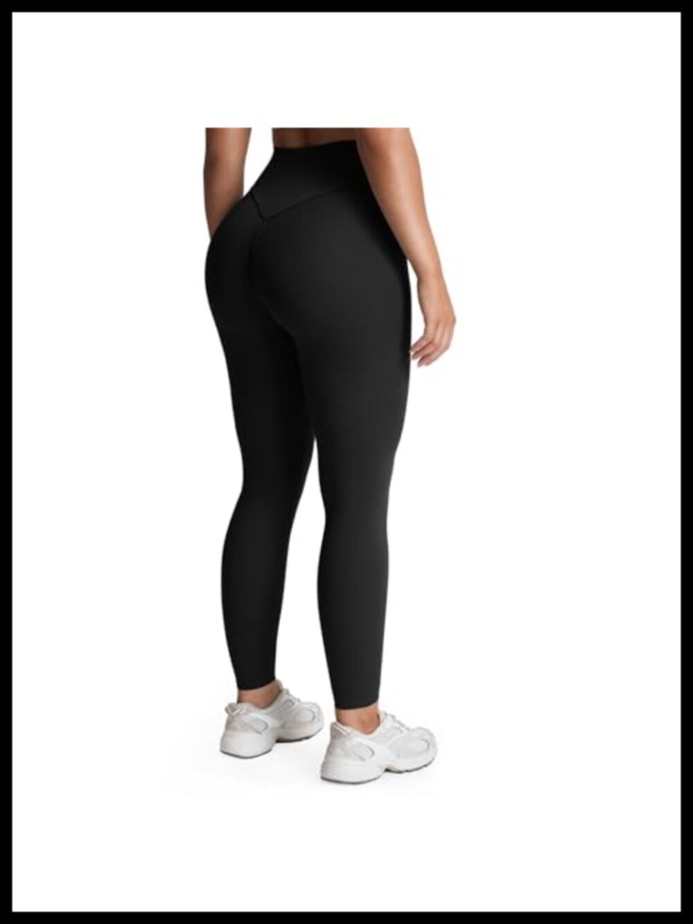 High Waisted Yoga Leggings 26" Ankle Length Deep V Hip Run Small No Pockets